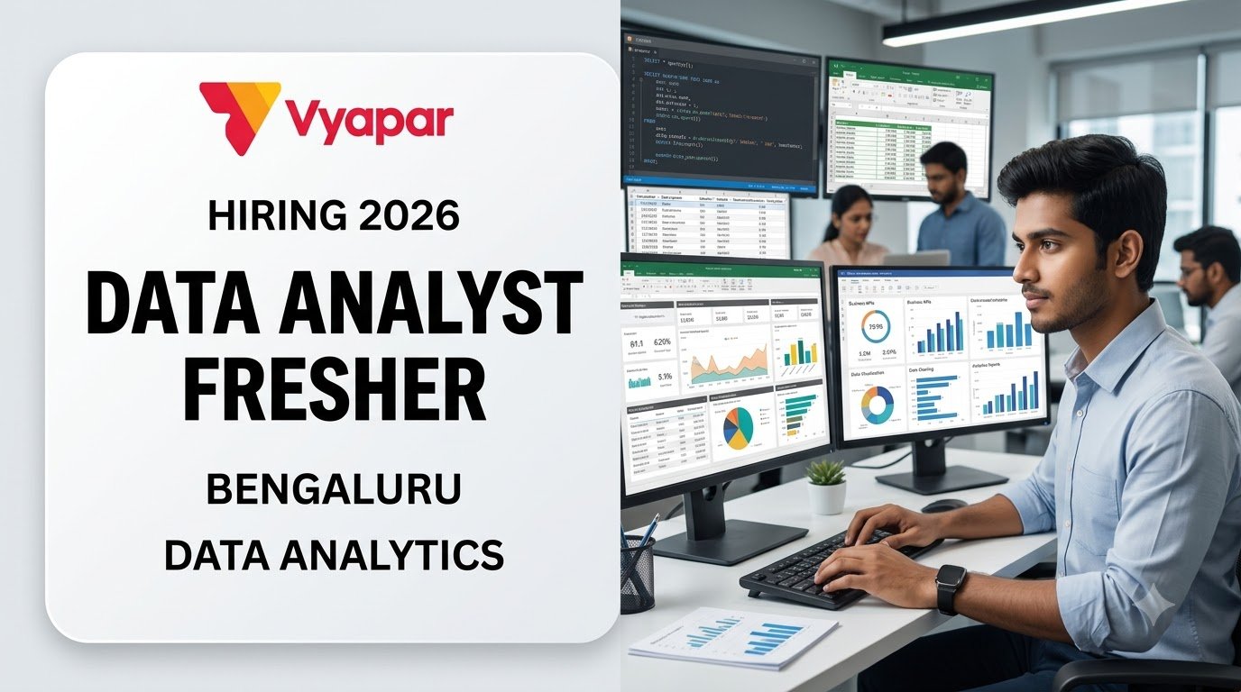 Vyapar Data Analyst Fresher Hiring