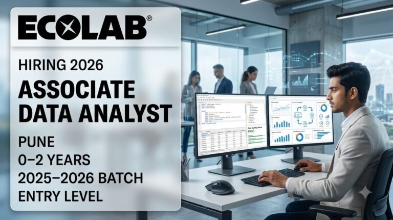 Ecolab Hiring Associate Data Analyst