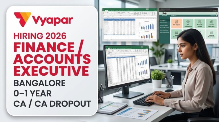 Vyapar Finance/Accounts Executive Hiring