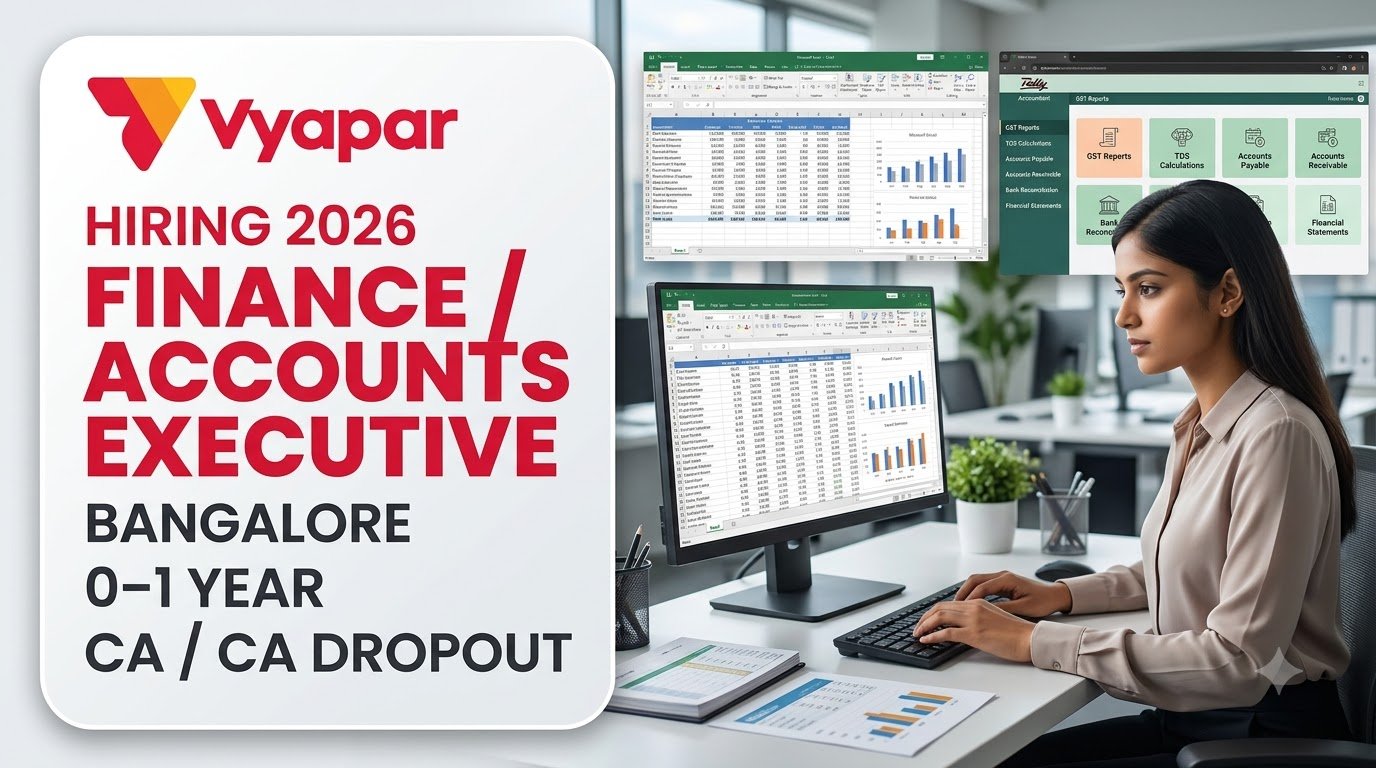 Vyapar Finance/Accounts Executive Hiring